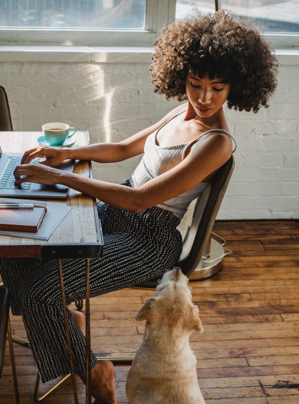 Woman with laptop